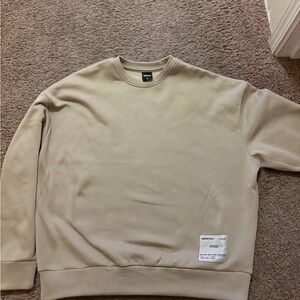 Essentials Men's Beige Crewneck Sweater